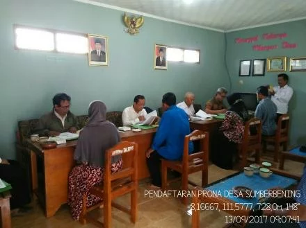 PEMBERKASAN PRONA TAHUN 2017 DESA SUMBERBENING