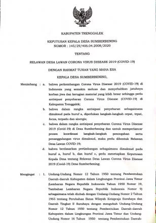 SK RELAWAN DESA LAWAN CORONA