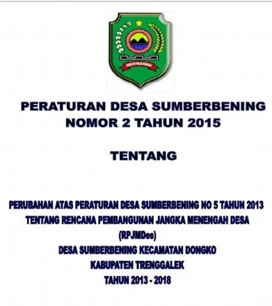 RPJMDes 2013 - 2018 DESA SUMBERBENING
